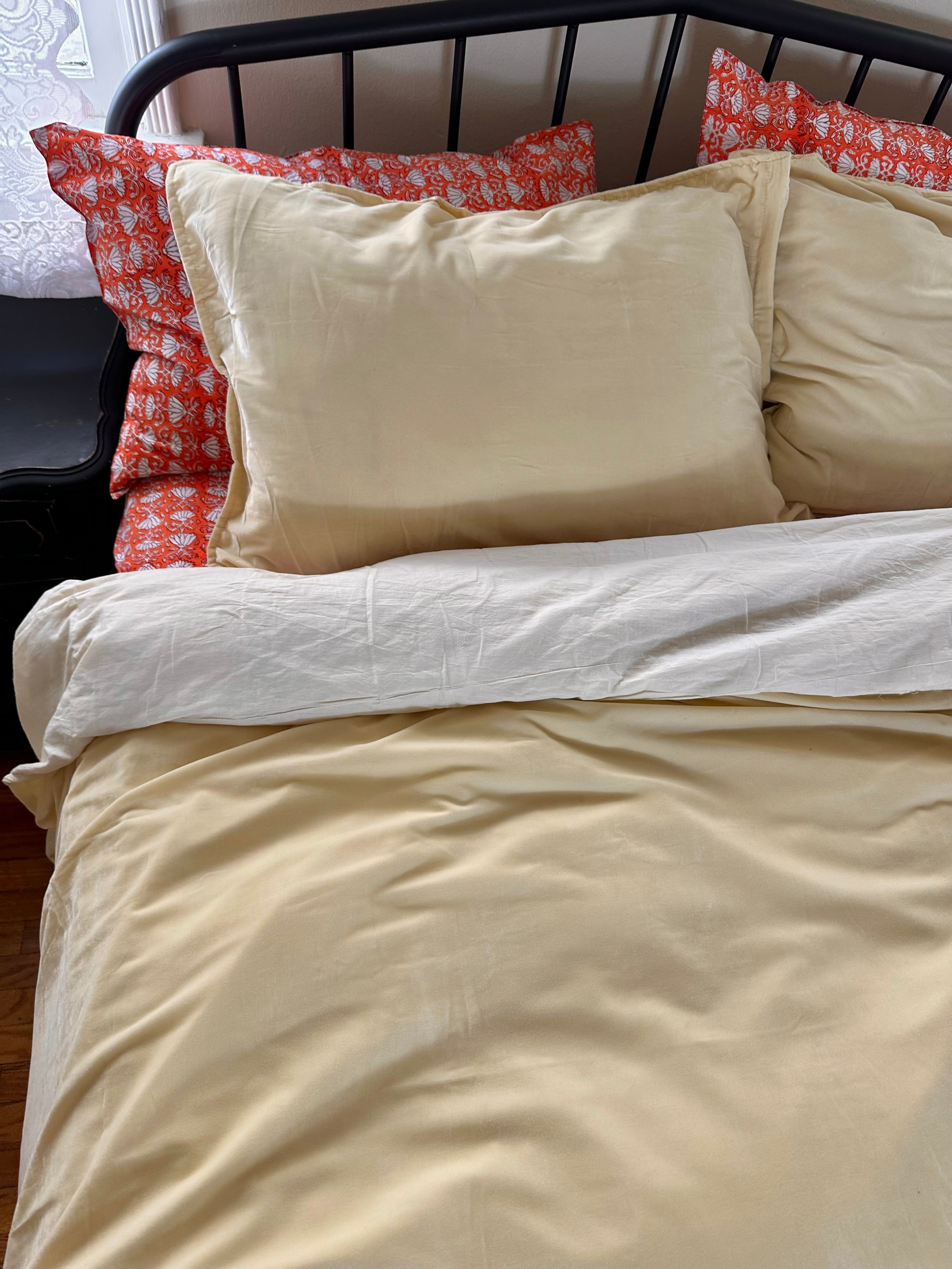 Velvet Duvet Cover - Cream