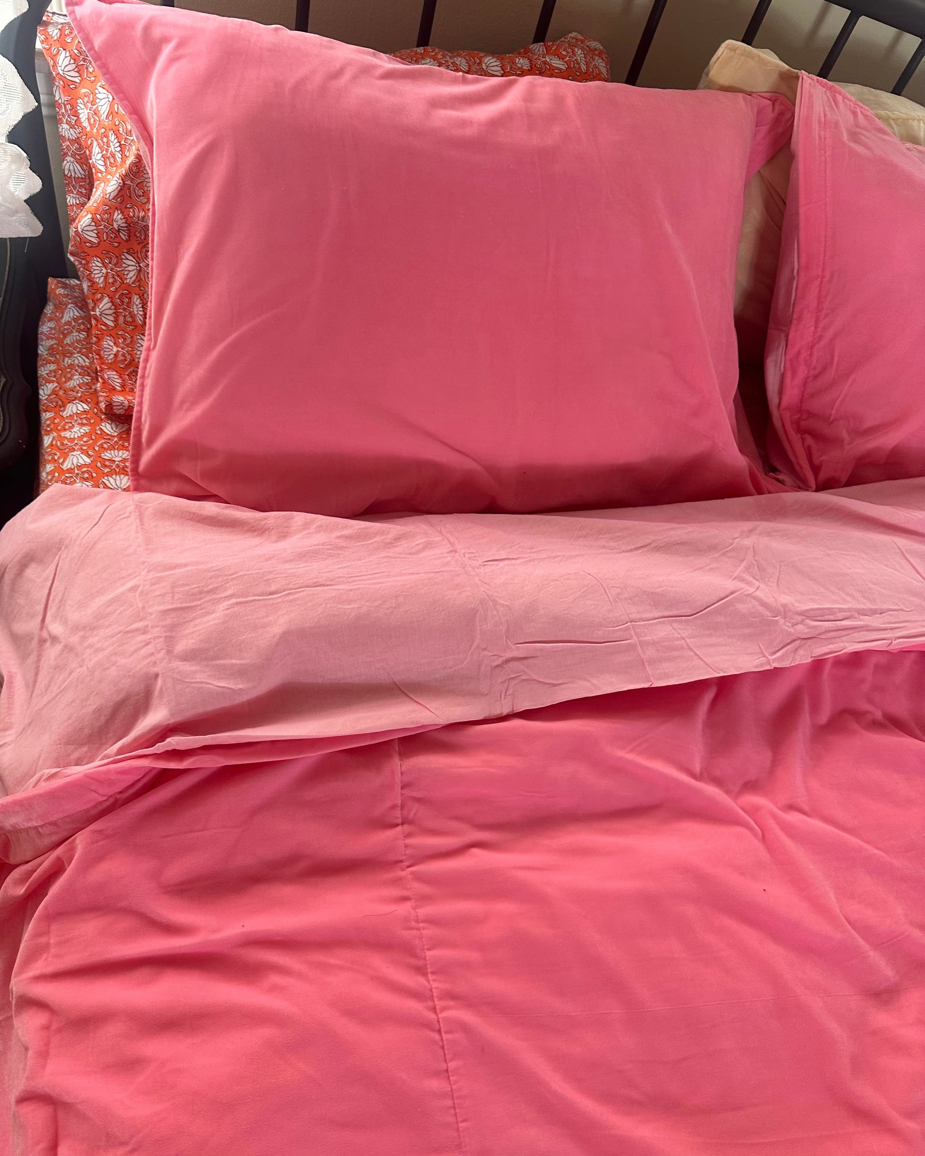 Velvet Duvet Cover - Pink