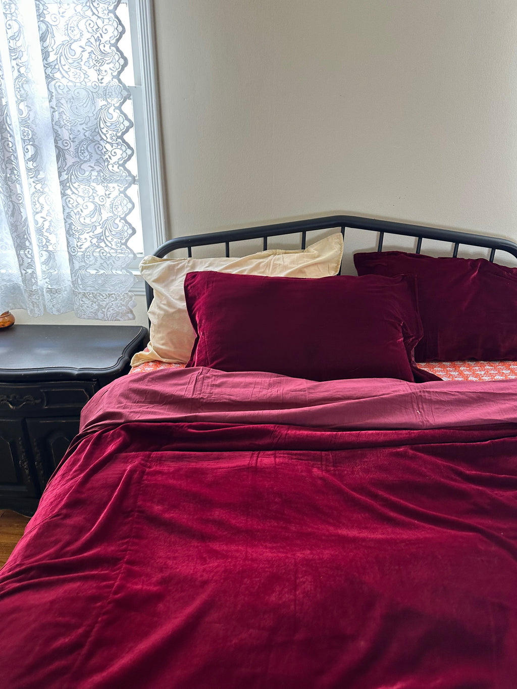 Velvet Duvet Cover - Red