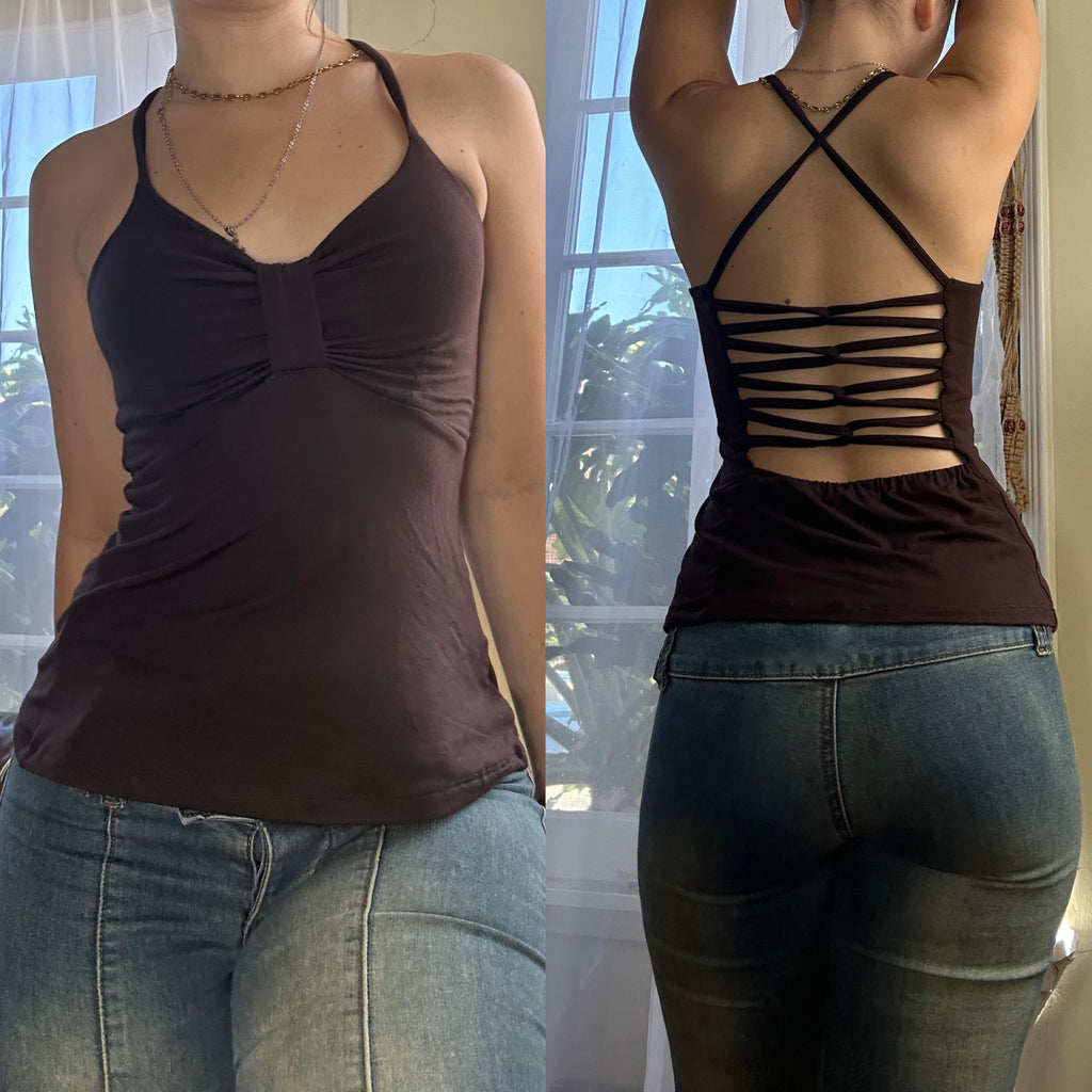 Camille Tank Top - Brown